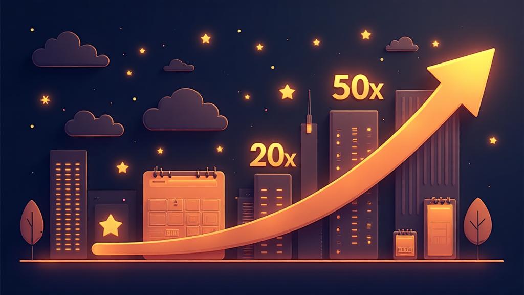 SaaS company growth chart showing 10x increase in qualified meetings using AI outreach